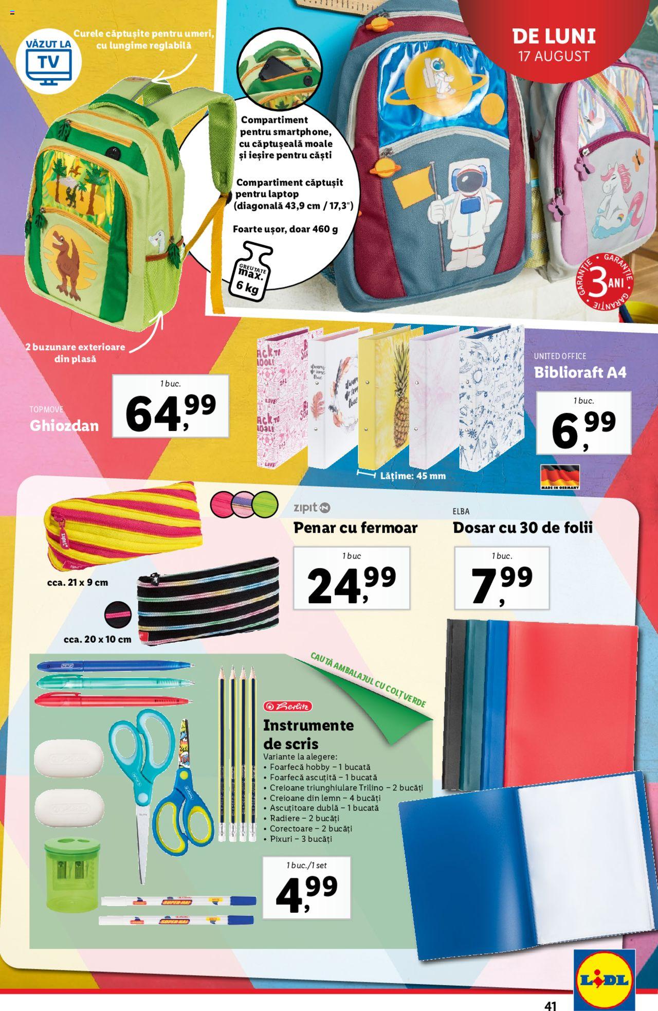 Catalog LIDL 17 - 23 August 2020 | Pagina 41