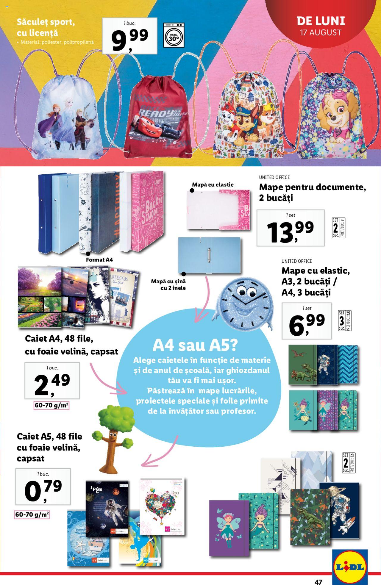 Catalog LIDL 17 - 23 August 2020 | Pagina 47