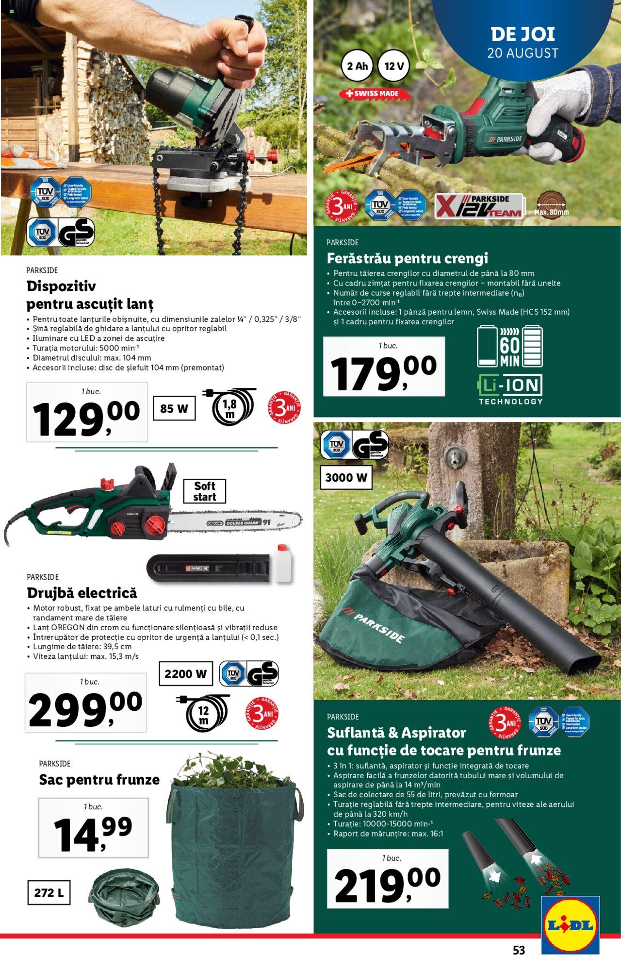 Catalog LIDL 17 - 23 August 2020 | Pagina 53