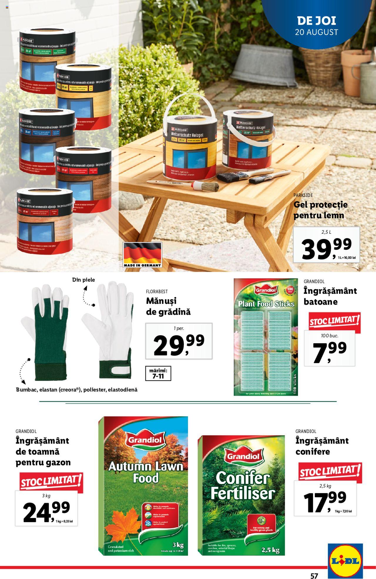 Catalog LIDL 17 - 23 August 2020 | Pagina 57