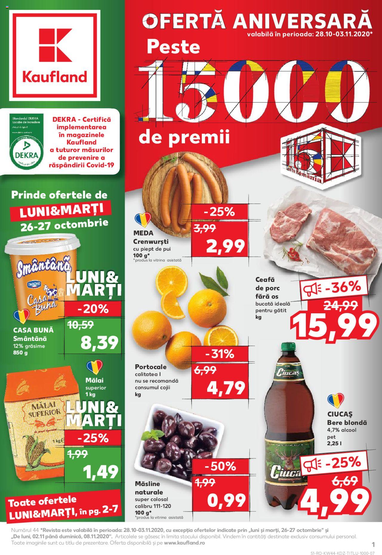 Catalog Kaufland 28 Octombrie - 3 Noiembrie 2020 | Pagina 1